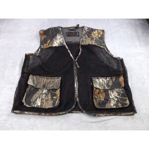 Guide Series Hunting Vest Men's Size XL Camo/Black Mesh Shell Sleeves Game Pouch